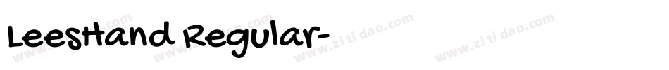 LeesHand Regular字体转换